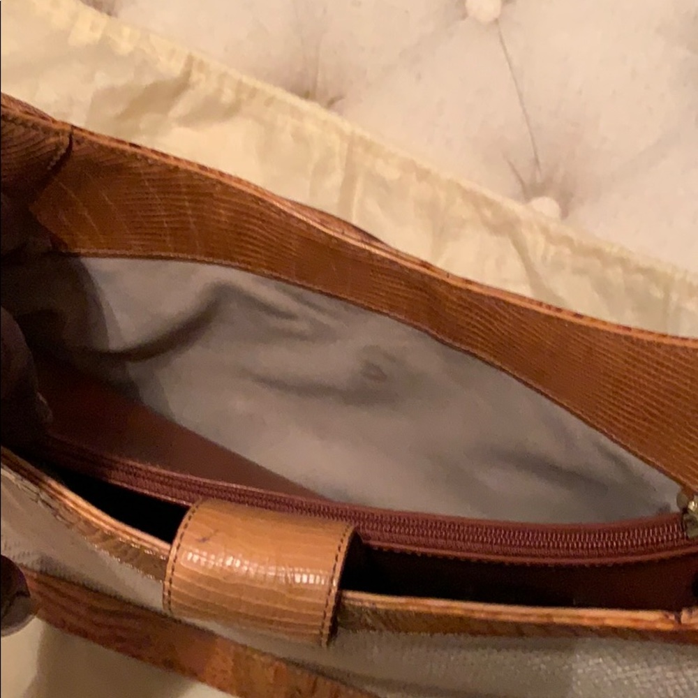 Vintage Leather & Woven Brahmin - Picture 5 of 6